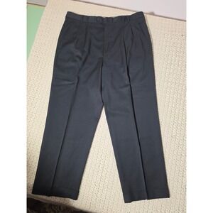 Lanificio di Tollegno Dress Pants Mens 38 Navy Blue Excellent Super 100s Wool